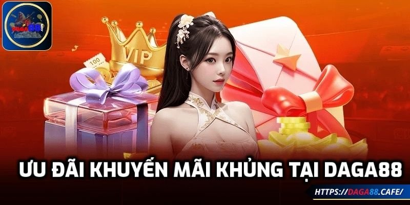 Ưu đãi khuyến mãi khủng tại DAGA88